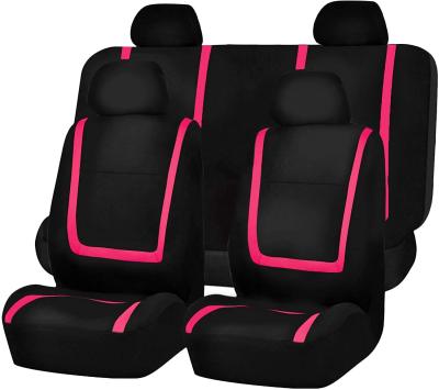 China Breathable Fabric Car Seat Cover Set Breathable Polyester Auto Seat Cover Set for sale