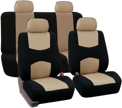 China Full Set Amazon Polyester Material Fabric Car Seat Cover Universal Hot Selling Full Set for sale