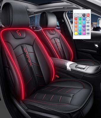 China Hot Selling Luxury Driver Seat Cover With RGB Backrest Control Music Sound Sync Led Car Light Seat Cover for sale