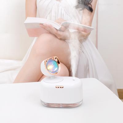 China Feel New Style Cozy Sunset Led Lamp Light Humidifier White Color 300ml Sunset Lamp Light for sale