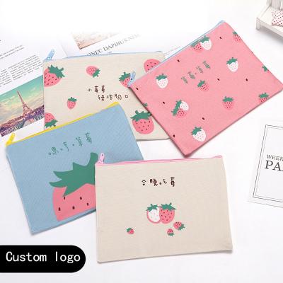 China Manufacturer Wholesale Cute Fruit Pencil Case Fashionable Zipper Pencil Case School Bag Custom Large for sale