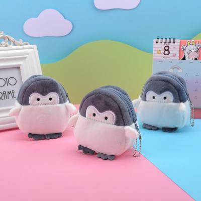 China New small data line cute and cute wholesale waterproof penguin coin purse lipstick bag bag coin purse for sale