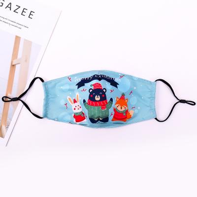 China Wholesale Breathable Cotton Unisex Reusable Fashion Printing Washable Facemask Christmas Party Mask for sale