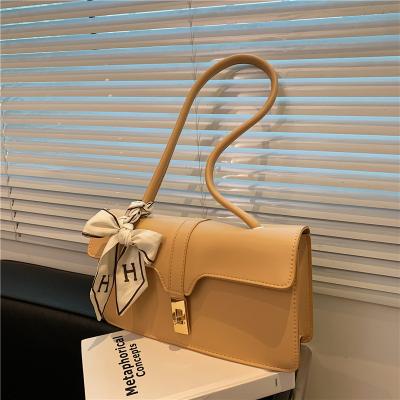 China 2021 Fashion Ladies Customized Handbags One-Shoulder Armpit Bag Simplicity PU Leather Casual Tote Bags for sale