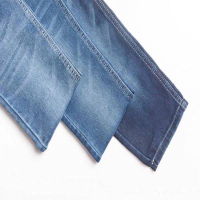 China Breathable Wholesale Denim Fabric Soft Indigo Skin Friendly Knit Look Cotton Spandex Denim Fabric for sale