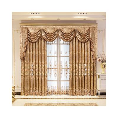 China Home Decor Luxury Kitchen Beaded Curtains Sets For Living Room Drapes With Waterfall Draperies European Style for sale