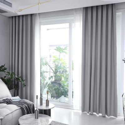 China Blackout 2021 bestselling high quality cheap custom made canvas blackout gray curtains for sale