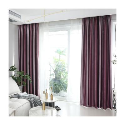 China Blackout Blackout Shower Kitchen Window Partition Stripe Curtains Fabric Purple Living Room Blinds Ready Made Shades for sale