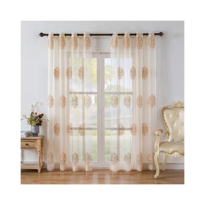 China Home Decor Supplies Elegant Floral Sheer Cortinas Curtain Voile Fabrics For Kids Living Room for sale