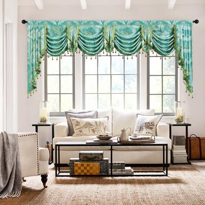 China Hot Selling Blackout Luxury Drapes Jacquard Drapery Living Room Bedroom Curtain Fabric Roll Tieback Curtains Soggiorno for sale