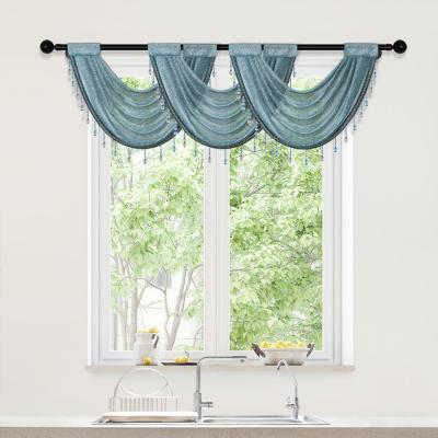 China Sheer Blackout Lighting Sail Drapes With Waterfall Drapery Curtains Valance And Tulle To Wedding Windows for sale