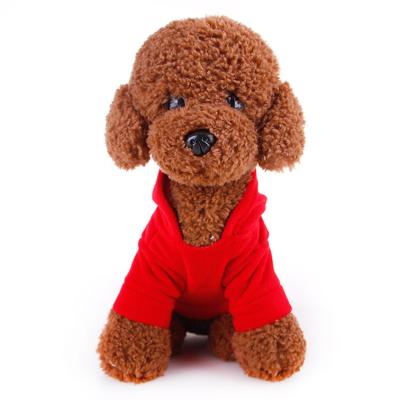 China Viable Wholesale Red Casual Fabric For Puppies Teddy Dog Outgoing Christmas Clothes for sale