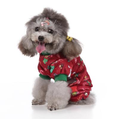 China Sustainable Hot Selling Autumn Four Legged Santa Claus Dog Sweater Pet Clothes for sale