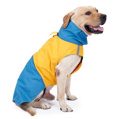 China Viable Color Matching Waterproof Reflective Dog Raincoat Dog Raincoat Clothing for sale