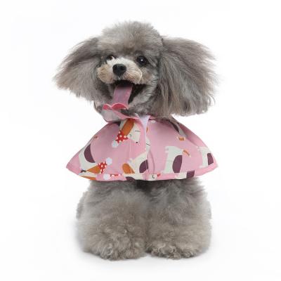 China Large Dog Clothes Sustainable Golden Retriever Pet Raincoat Reflective Raincoat Poncho for sale