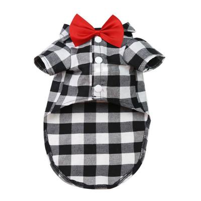 China Viable Dog Pet Clothes Teddy Bears Small Medium Large Dog Plaid Shirt Costume Wedding Dress for sale