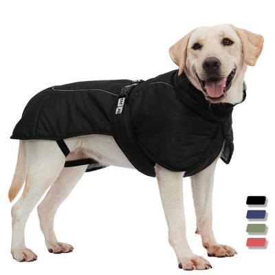 China New Autumn Winter Dog Coat Sustainable Wholesale Warm Reflective Jacket Thickened Cotton Padded Clothes for sale