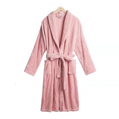 China Fuzzy Fluffy Fleece Bathrobe Men's Folded Women's Long Luxurious Soft Warm Plush Flannel Bathrobe for sale