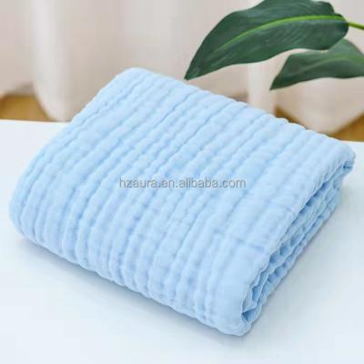 China Wholesale Pink Blue Bamboo Folded Muslin Baby Muslin Blankets Breathable Cloth Baby Wraps Wrap Customized for sale