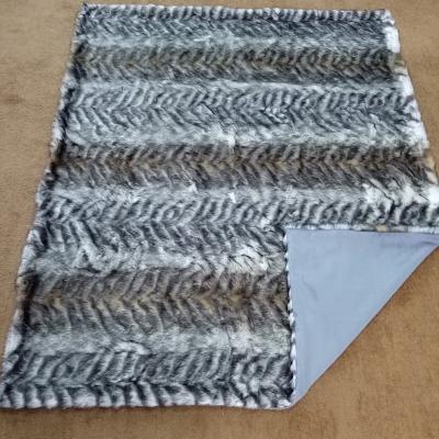 China Manufacturer Custom Wholesale High Quality Folded Faux Fur Thick Animal Printing Blanket For Bed And Sofa Nordic Throw Blanket for sale