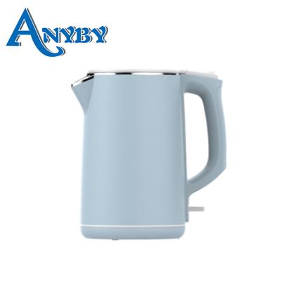 China 360 Degree Rotation Base 1.7L 304 Steel Food Grade Kettle Whistling Steel Electric Plastic Tea Kettle With Automatic Power-On Base for sale