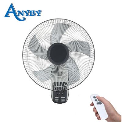 China Plastic 16inch Wall Fan With 7.5 Hours Timer Remote Control And LED Display for sale