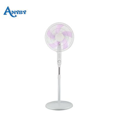 China AC 16 Inch High Powerful Big Wind Electric Stand Cool Fan 5 AC Blades for sale