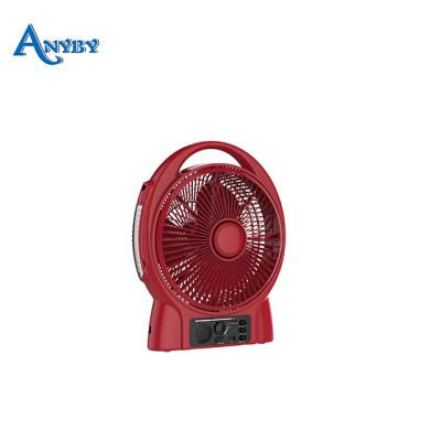 China Multifunctional USB Rechargeable Tabletop Fan With Led Light And FM Radio for sale