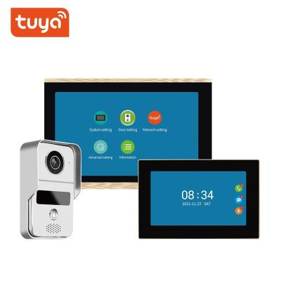 China Take Photo 10.1 Inch Tuya Touch Screen 1080p IP Video Doorbell Intercom Work on Amazon Echo and Google Home Support to Unlock for sale