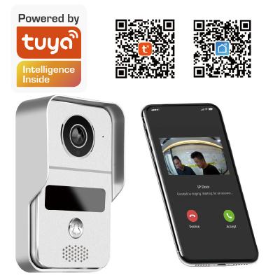 China New 2021 Duplex Talk Smart Home 1080P POE Tuya WiFi Video Doorbell wok with Amazon Echo and Google Home Support Open Control for sale