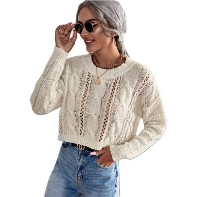 China wholesale price of Anti-wrinkle knit sweater apparel knitted sweater cable knit drop shoulder sweater for sale