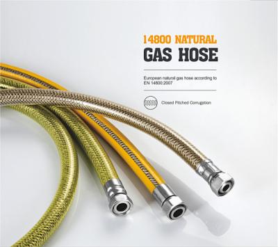 China Modern corrugated flexible PIP gas tube stainless steel braided gas hose. for sale