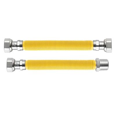 China AISI304 / AISI316L 304 Stainless Steel Corrugated Flexible Yellow Natural Gas Hose for sale