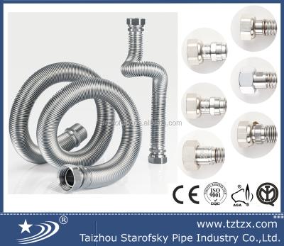 China DN15, DN20, DN25, DN32, DN40, DN50 stainless steel flexible hose 3/4