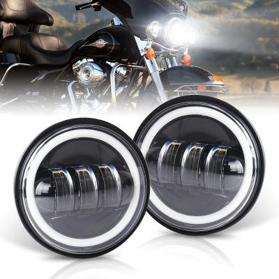 China Fit for harley davidson motorcycle OVOVS 12V 4.5inch motorcycle led fog light DRL white 4.5