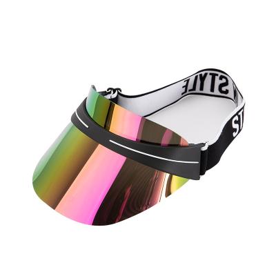 China High Quality Colorful Custom Hat Elastic Band Transparent PVC Character Sun Visor Hats for sale