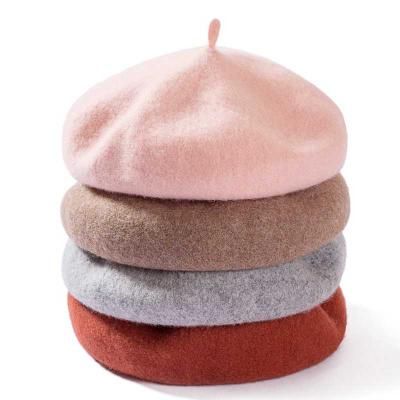 China High quality women's beret new image 100% wool style autumn winter lady beret for sale