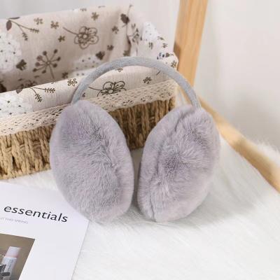 China Faux Fur Warmer Winter Rabbit Fox Earmuffs Winter Windproof Plush Earmuffs For Kids Soft Stuffed Velvet Earmuffs Long Earmuffs for sale