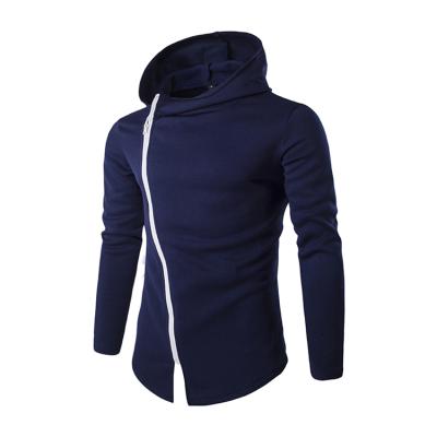 China Latest product viable hoodie uniquely designed men's sweater with oblique zipper for sale