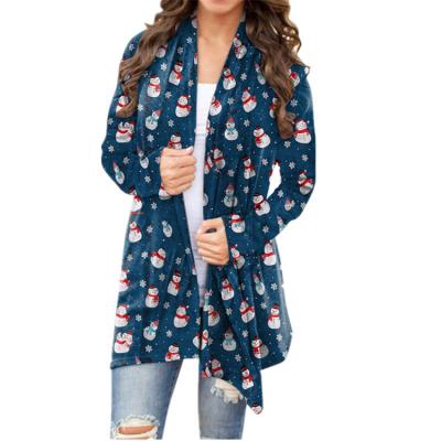 China Fashionable ladies printed christmas cardigan new arrival breathable cardigan and atmospherics for sale