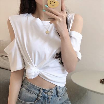 China Newest Selling Fashion All-match Drop Shoulder Hot QUICK DRY High Quality Polyester Simple T-shirt T-shirt for sale