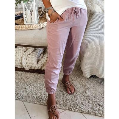 China Hot Products Sustainable Trending Custom Made Polyester Women Pants Ladies Trousers Long Pants for sale