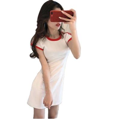 China Wholesale Breathable Slim Short Sleeve Women's Temperament Good Quality Retro Dress Short Skirt for sale