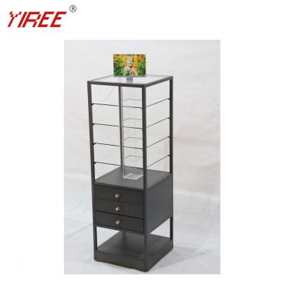 China For Jewelry/Cosmetics/Show Cases Display Head Lock 2 Glass Custom Design Sliding Door Shelving Cabinet Shelf Jewelery Shop Display Watch Store for sale