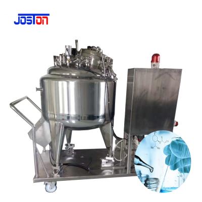 China Chemical Liquid Emulsifying Preparation Mixing Tank Movable Trolley Vacuum With Wheels Te koop