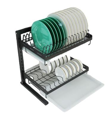 China Three-Layer Wall Mount Sustainable Premium Dish Drainer Rack Stainless Steel Kitchen Dish Drain Rack for sale