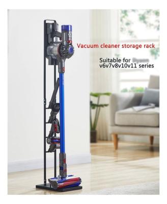 China Sustainable Hot Sale Metal Punch Free Home Vacuum Cleaner Rack Stretch No Damage To The Wall for sale