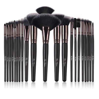 China Angular Blush Professional 24pcs Makeup Brushes Tools Custom Logo Synthetic Soft Hair Makeup Brush Set for sale