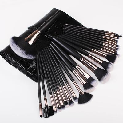 China Angular Blush Professional Maquillaje Black Makeup Brush Set 24pcs 10pcs Synthetic Foundation Blending Makeup Brush Kit for sale