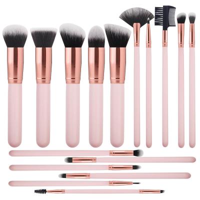 China Silky Soft Cosmetic Brushes 16pcs Makeup Brushes Set  Premium Synthetic Foundation Brushes Blending Face Powder Eye Shadoow for sale